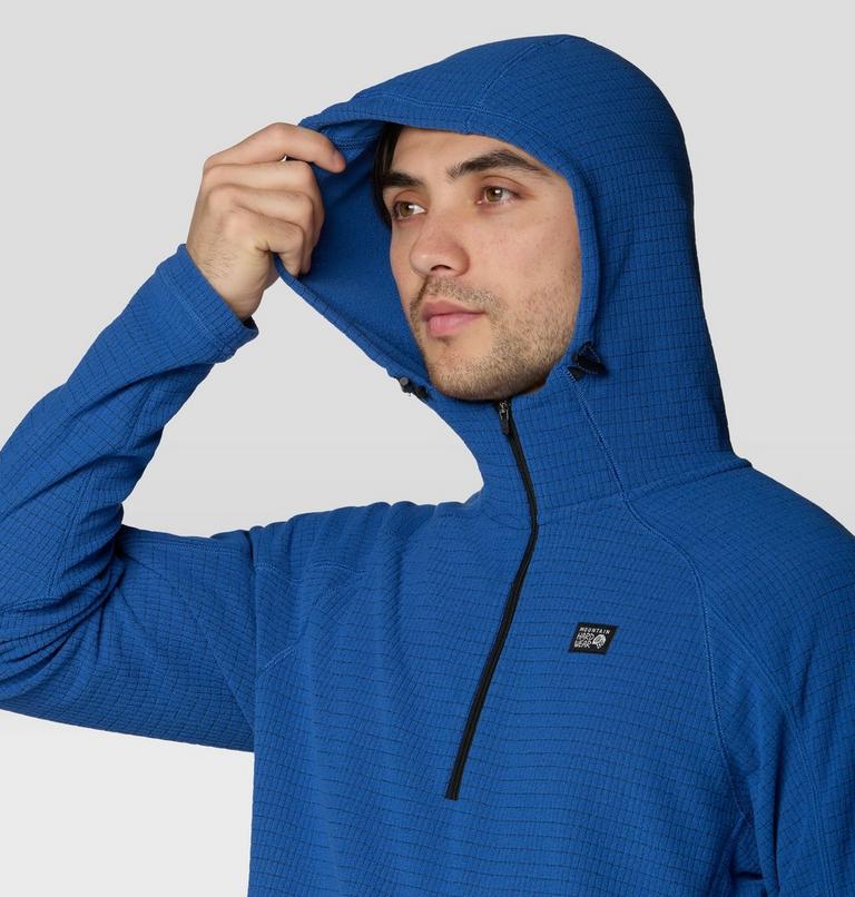 Men's Summit Grid Zip Hoody, Color: Berry Blue, image 6