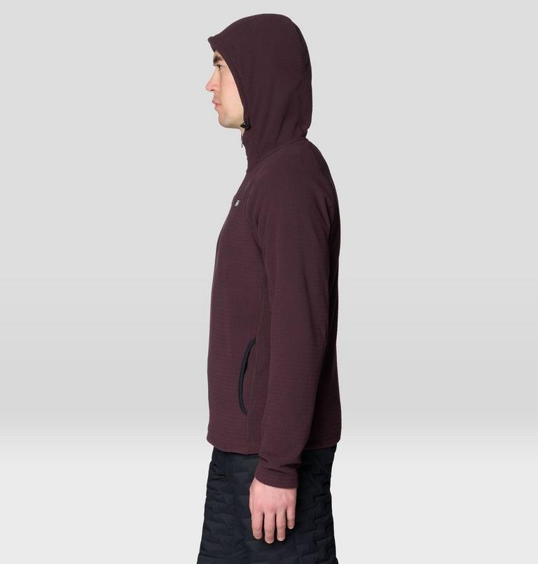 Men's Summit Grid Zip Hoody, Color: Deep Mulberry, image 4