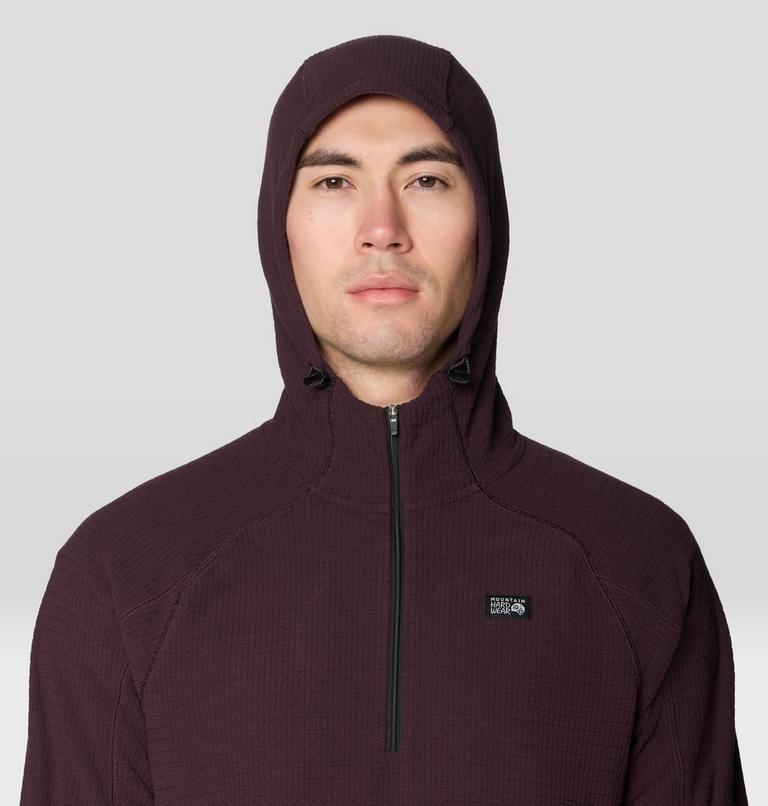 Men's Summit Grid Zip Hoody, Color: Deep Mulberry, image 6