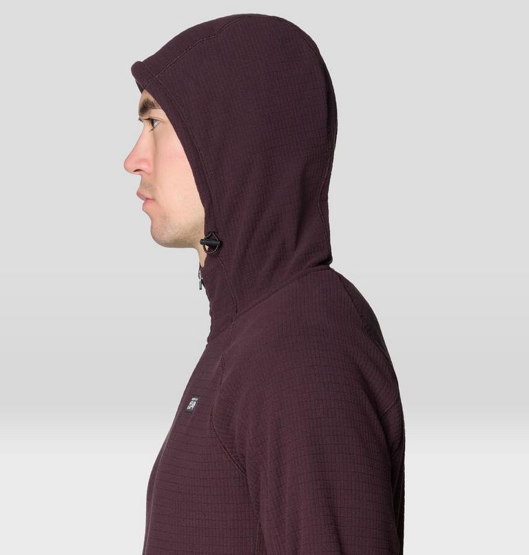 Men's Summit Grid Zip Hoody, Color: Deep Mulberry, image 7