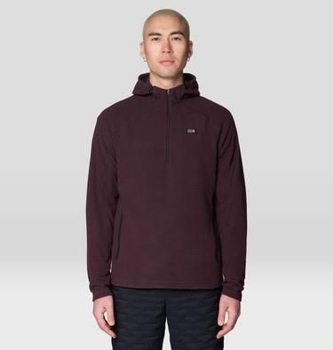 Men's Summit Grid Zip Hoody, Color: Deep Mulberry, image 13