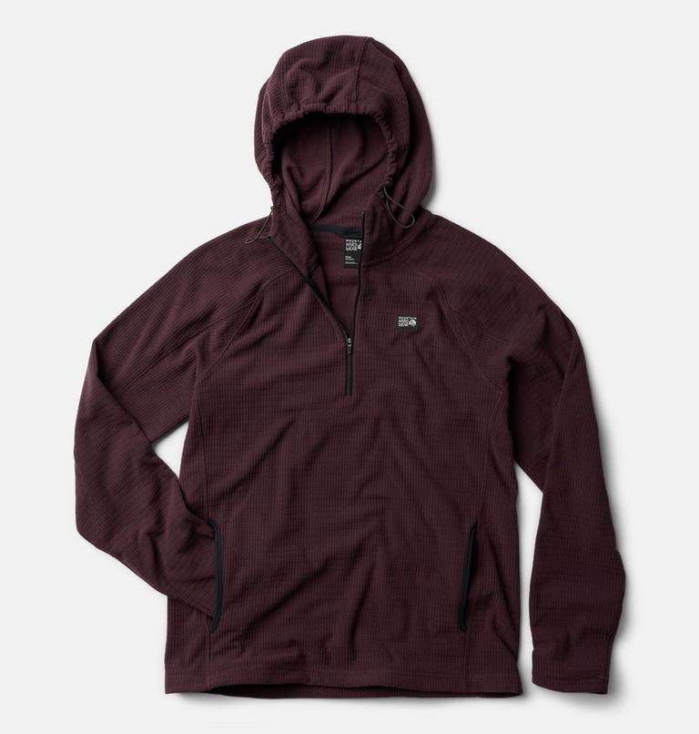 Men's Summit Grid Zip Hoody, Color: Deep Mulberry, image 2