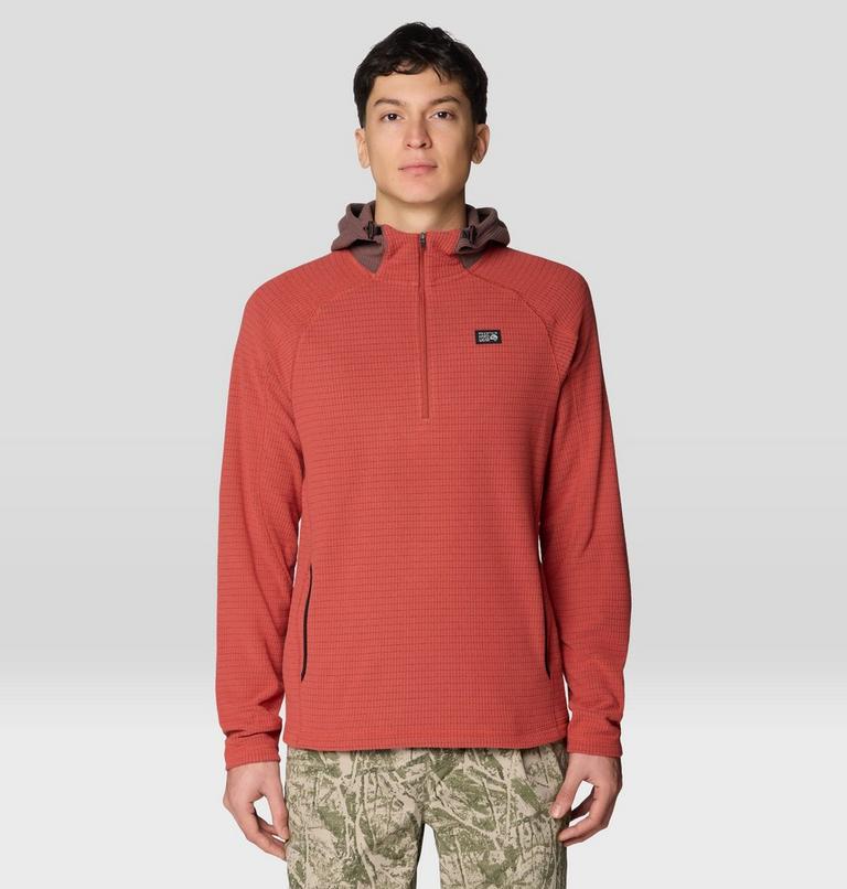 Men's Summit Grid Zip Hoody, Color: Mars Red, image 1