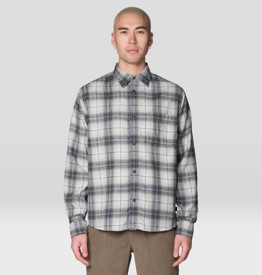 Men's A-Side Long Sleeve Shirt, Color: Grey Ice Richmond Plaid, image 1