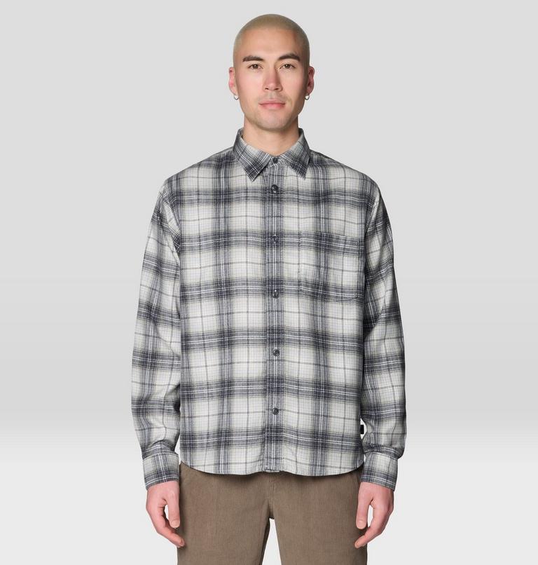 Men's A-Side Long Sleeve Shirt, Color: Grey Ice Richmond Plaid, image 1