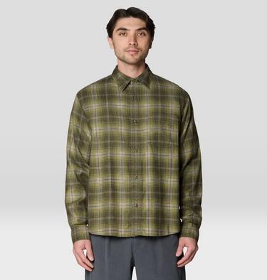 Men's A-Side Long Sleeve Shirt, Color: Forest Moss Richmond Plaid, image 9