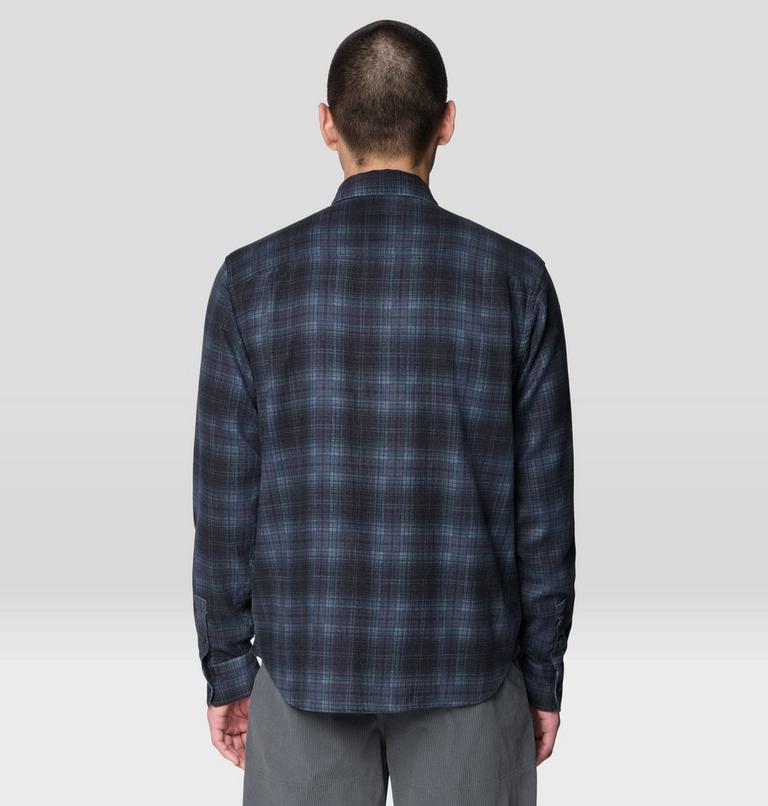 Men's A-Side Long Sleeve Shirt, Color: Astral Blue Richmond Plaid, image 2