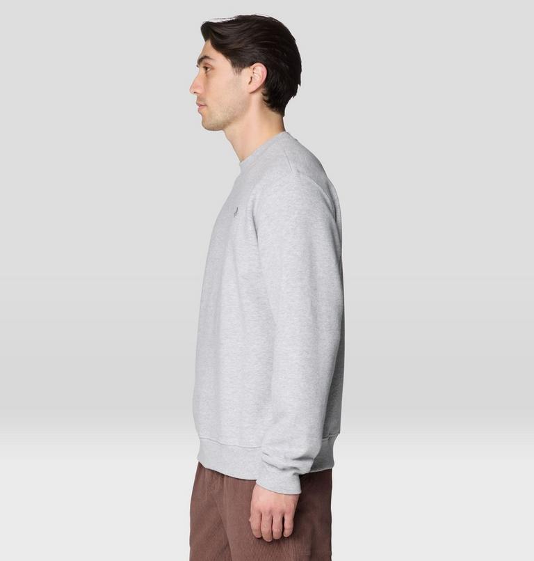Men's MHW Logo Pullover Crew, Color: Hardwear Grey Heather, image 3