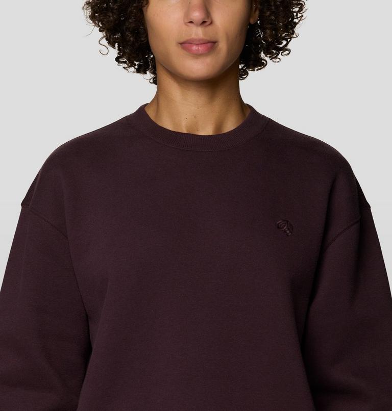 Women's MHW Logo Pullover Crew, Color: Deep Mulberry, image 4