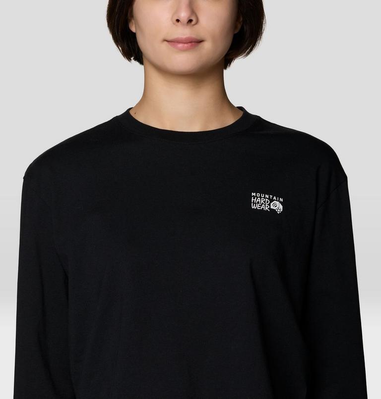 Women's MHW Box Logo Crop LS, Color: Black, image 4