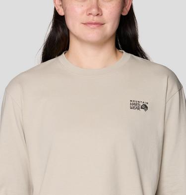 Women's MHW Box Logo Crop LS, Color: Sandblast, image 16