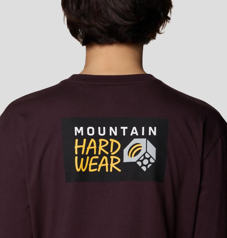 Women's MHW Box Logo Crop LS, Color: Deep Mulberry, image 5