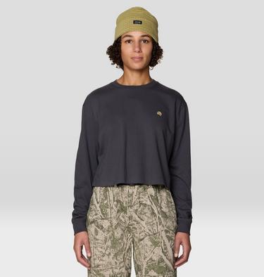 Women's Seeking Wilder Paths Crop Long Sleeve, Color: Shark, image 1