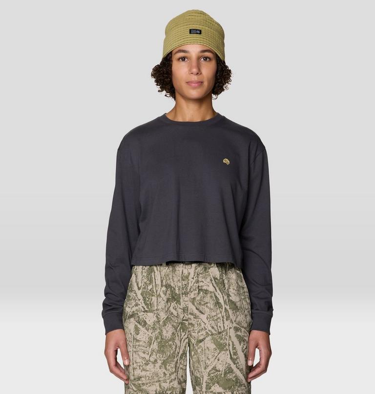 Women's Seeking Wilder Paths Crop Long Sleeve, Color: Shark, image 1