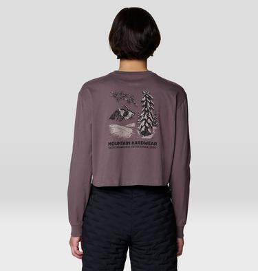 Women's Seeking Wilder Paths Crop Long Sleeve, Color: Purple Sage, image 6