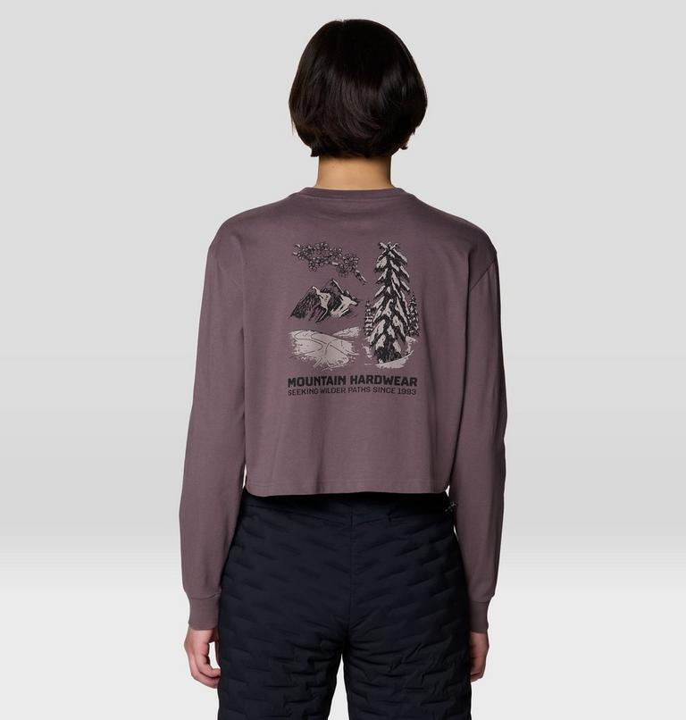 Women's Seeking Wilder Paths Crop Long Sleeve, Color: Purple Sage, image 2