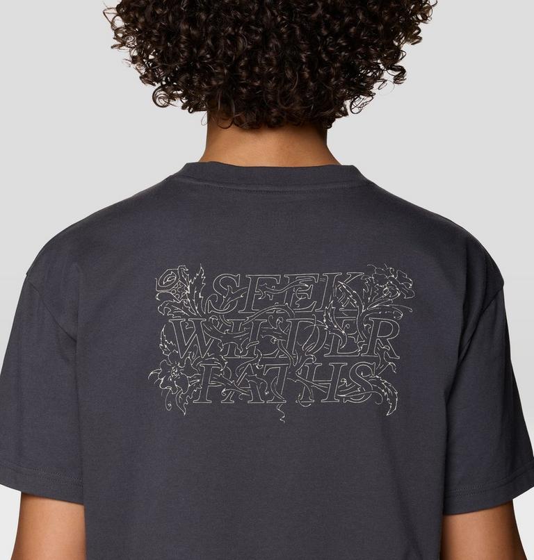 Women's Seek Wilder Paths Crop Short Sleeve, Color: Shark, image 5