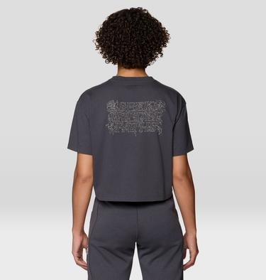 Women's Seek Wilder Paths Crop Short Sleeve, Color: Shark, image 2