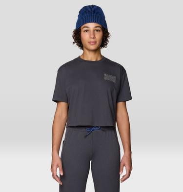 Women's Seek Wilder Paths Crop Short Sleeve, Color: Shark, image 1
