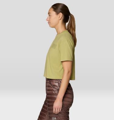 Women's Seek Wilder Paths Crop Short Sleeve, Color: Forest Moss, image 11