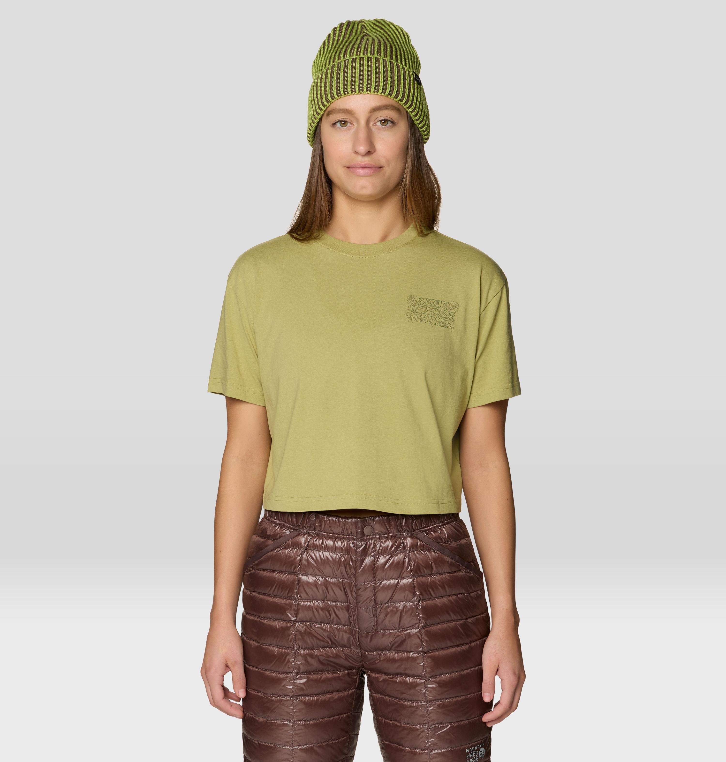 Mountain Hardwear Women's Seek Wilder Paths Crop Short Sleeve - S - Green