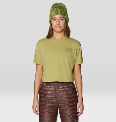 Women's Seek Wilder Paths Crop Short Sleeve, Color: Forest Moss, image 9