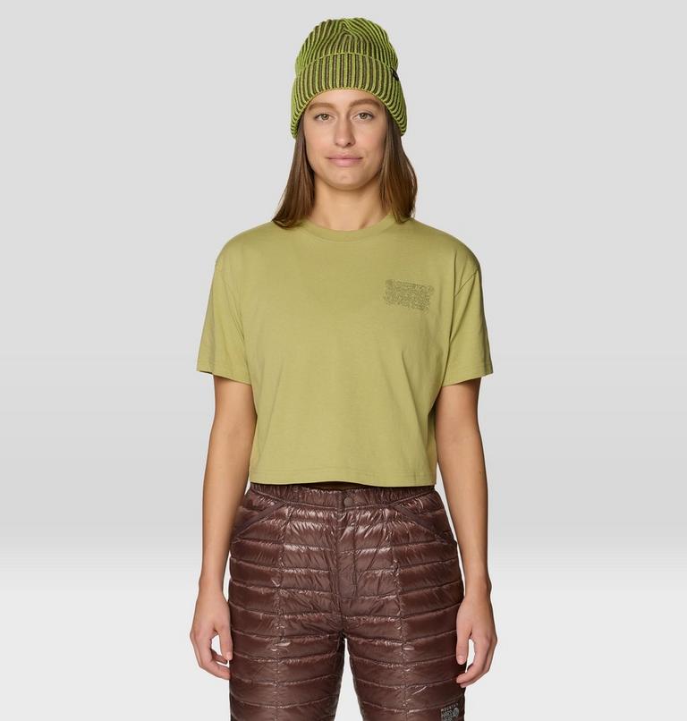 Women's Seek Wilder Paths Crop Short Sleeve, Color: Forest Moss, image 1