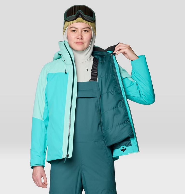 Women's Firefall Trifecta Jacket, Color: Aqua Marina, Icy Teal, image 5