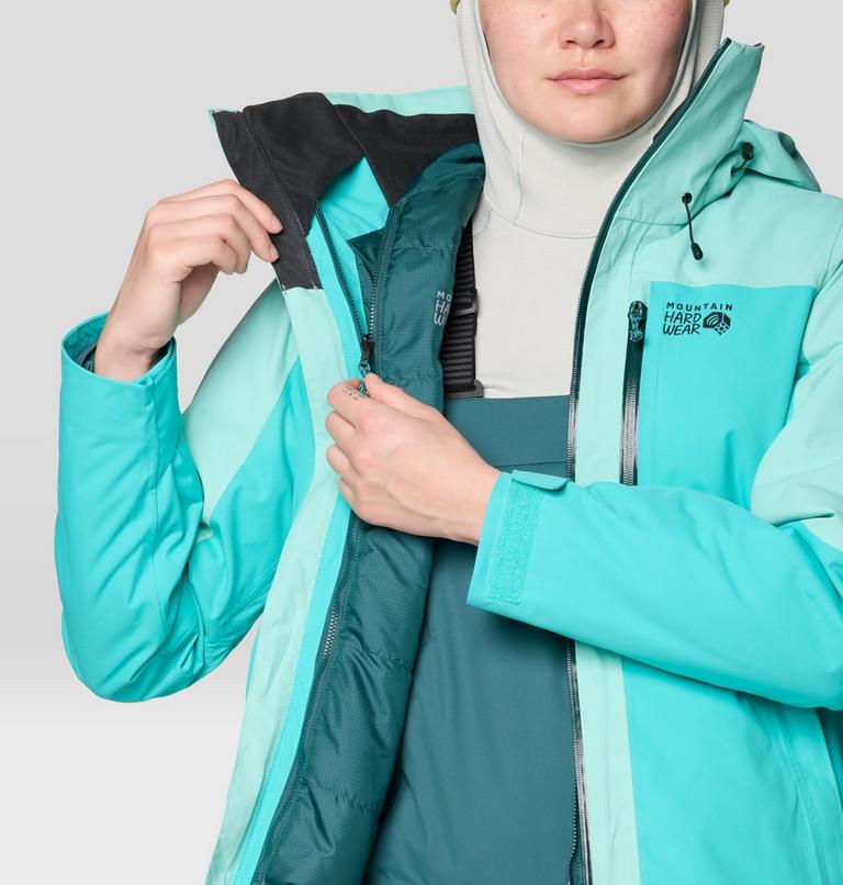 Women's Firefall Trifecta Jacket, Color: Aqua Marina, Icy Teal, image 6