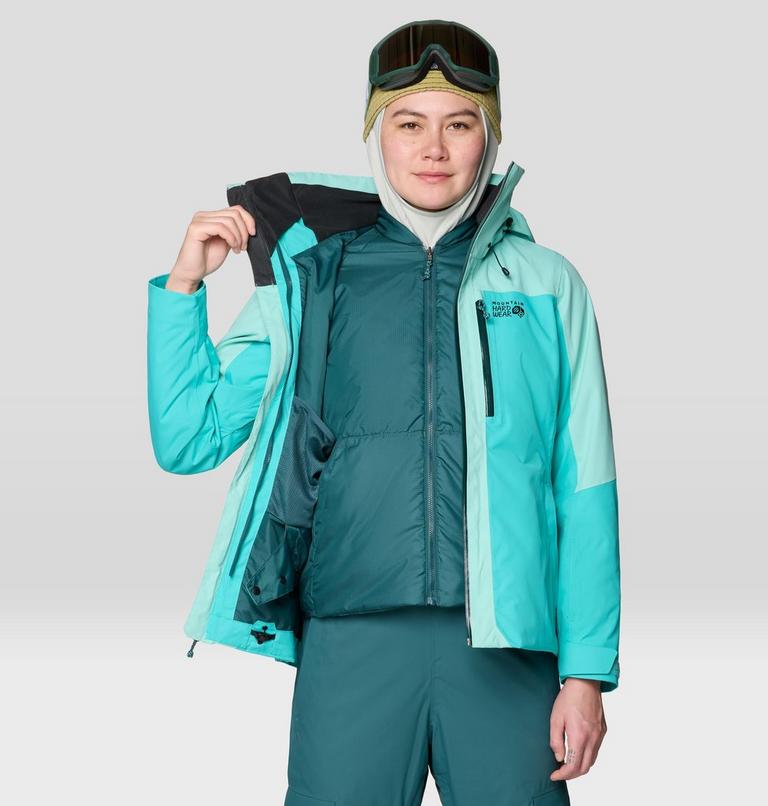 Women's Firefall Trifecta Jacket, Color: Aqua Marina, Icy Teal, image 11