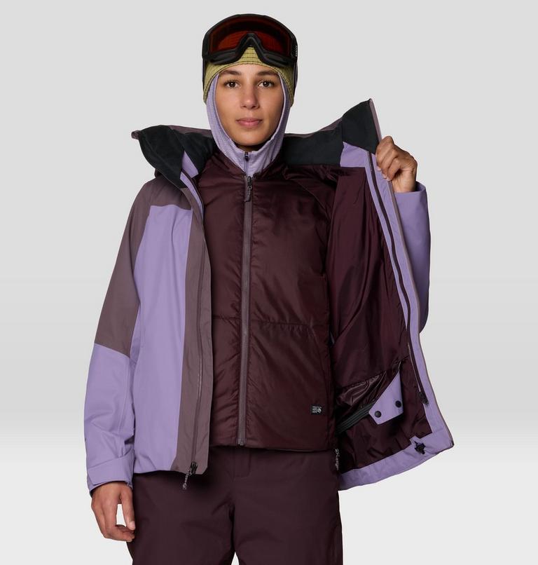 Women's Firefall Trifecta Jacket, Color: Violet Stone, Purple Sage, image 14