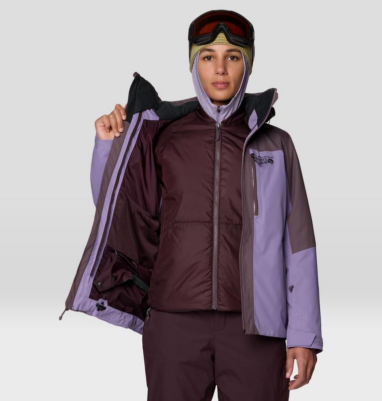 Women's Firefall Trifecta Jacket, Color: Violet Stone, Purple Sage, image 15