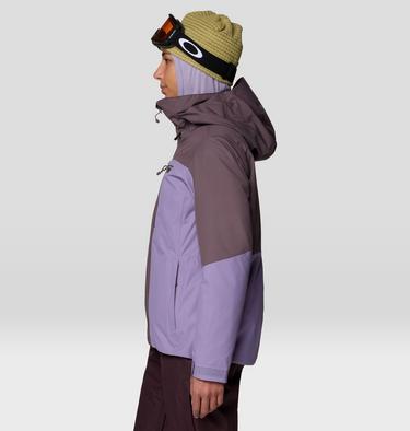 Women's Firefall Trifecta Jacket, Color: Violet Stone, Purple Sage, image 3