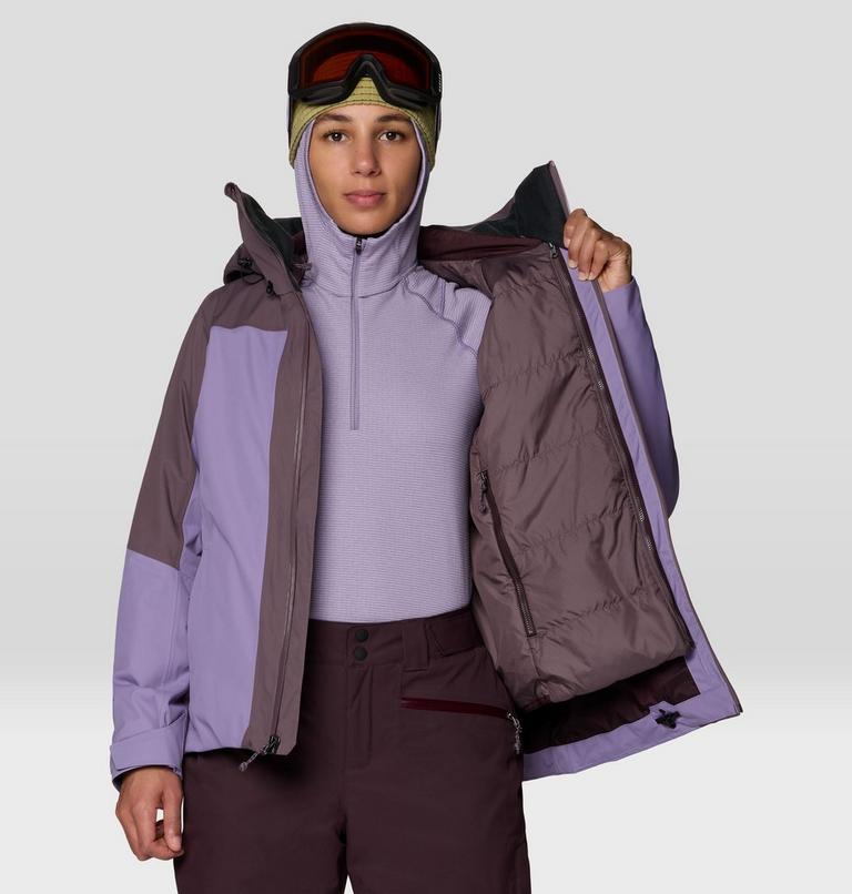 Women's Firefall Trifecta Jacket, Color: Violet Stone, Purple Sage, image 5