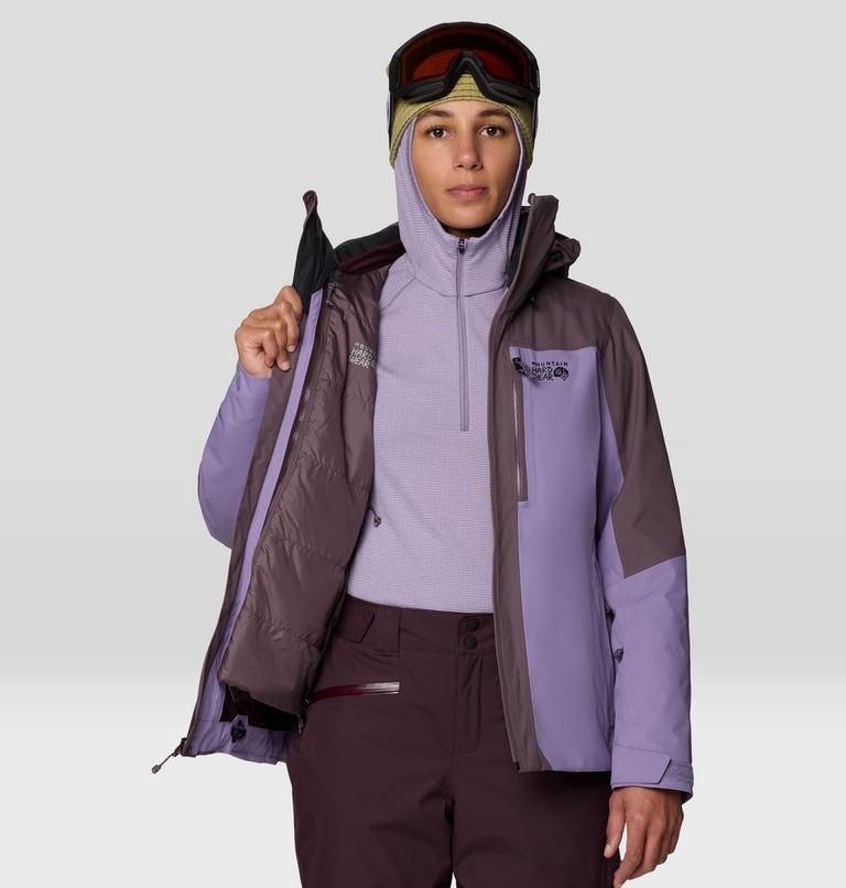 Women's Firefall Trifecta Jacket, Color: Violet Stone, Purple Sage, image 6