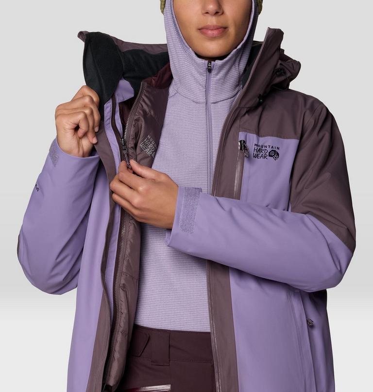 Women's Firefall Trifecta Jacket, Color: Violet Stone, Purple Sage, image 7