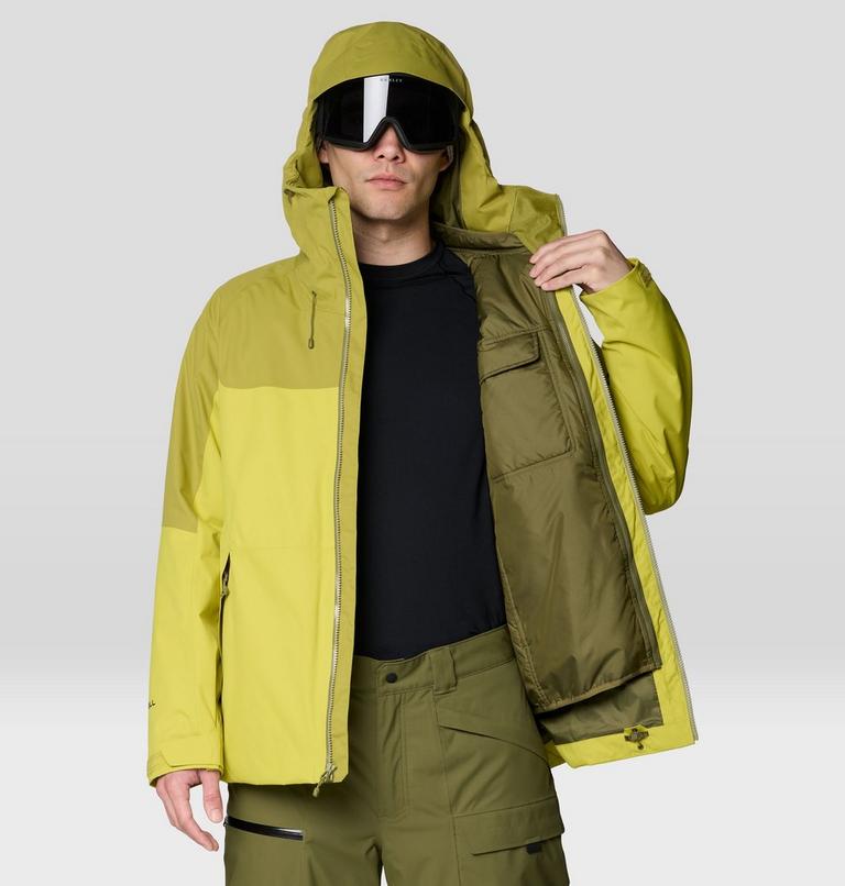 Men's Firefall Trifecta Jacket, Color: Bright Fatigue, Lucky Chard, image 9