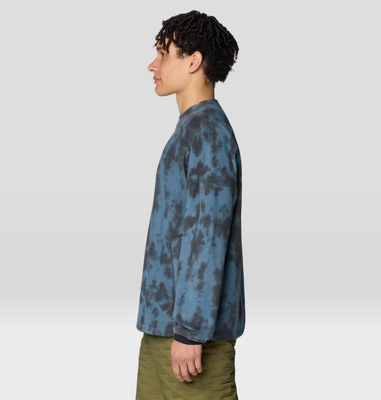 Men's Microchill Pullover Crew, Color: Adriatic Blue Shadowdye Print, image 4