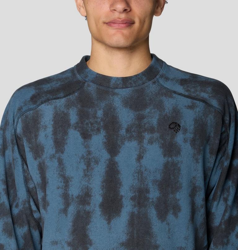 Men's Microchill Pullover Crew, Color: Adriatic Blue Shadowdye Print, image 6
