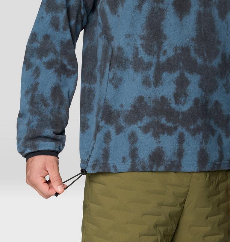 Men's Microchill Pullover Crew, Color: Adriatic Blue Shadowdye Print, image 7