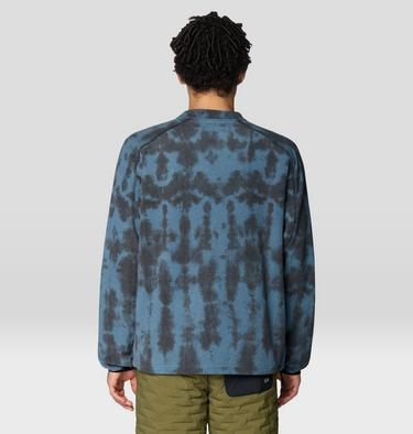 Men's Microchill Pullover Crew, Color: Adriatic Blue Shadowdye Print, image 3