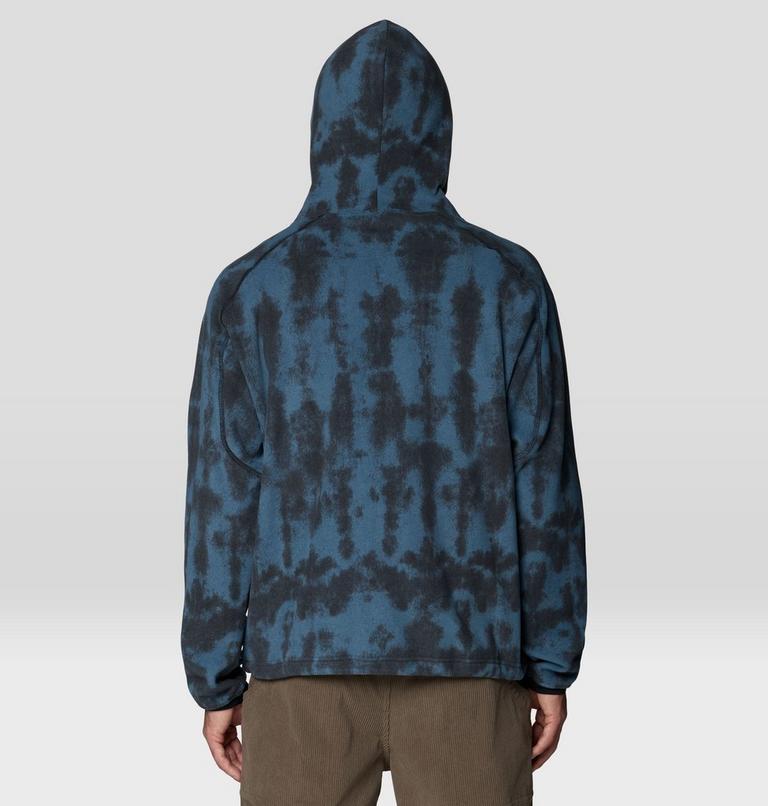 Men's Microchill Hoody, Color: Adriatic Blue Shadowdye Print, image 3