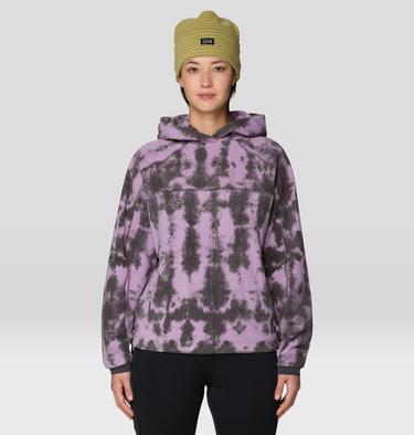 Women's Microchill Hoody, Color: Violet Stone Shadowdye Print, image 4