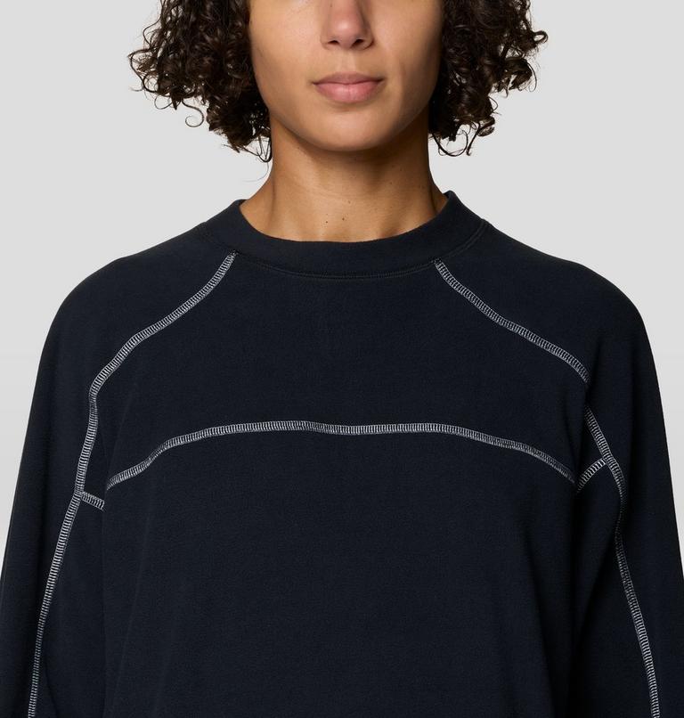 Women's Microchill Pullover Crew, Color: Black, image 5