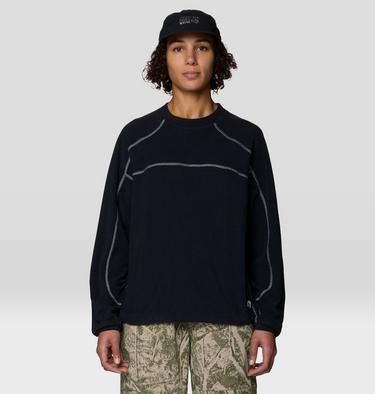 Women's Microchill Pullover Crew, Color: Black, image 1