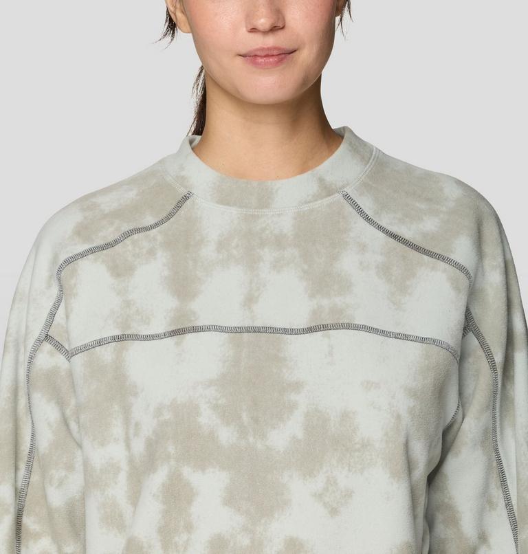 Women's Microchill Pullover Crew, Color: Gamma Grey Shadowdye Print, image 5