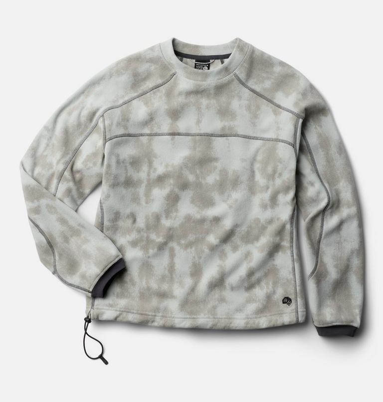 Women's Microchill Pullover Crew, Color: Gamma Grey Shadowdye Print, image 2
