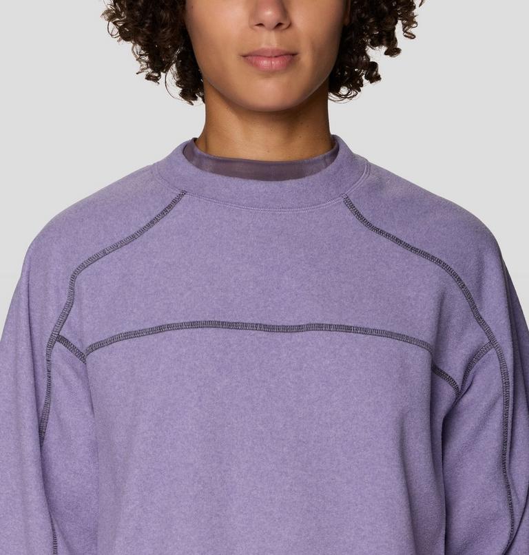 Women's Microchill Pullover Crew, Color: Violet Stone Heather, image 5