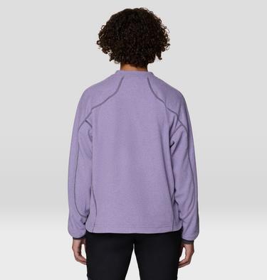Women's Microchill Pullover Crew, Color: Violet Stone Heather, image 7