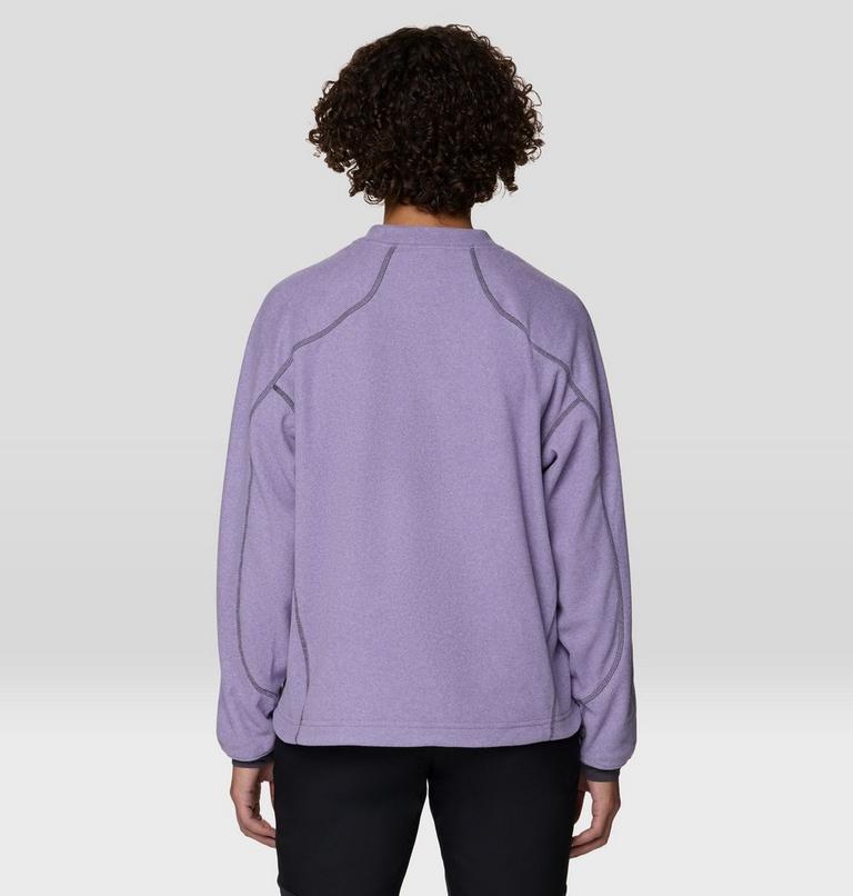 Women's Microchill Pullover Crew, Color: Violet Stone Heather, image 3